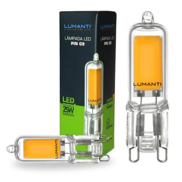 Imagem de Lâmpada Led Halopin G9 Bipino 2,5W 127V 2400K âmbar - LUMANTI