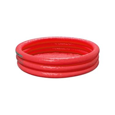 Imagem de Pensou Comprou Piscina Inflável Infantil 282 Litros Grande Resistente Segura Bordas Arredondadas Fácil Montagem Crianças Verão Praia Parque Quintal Casa