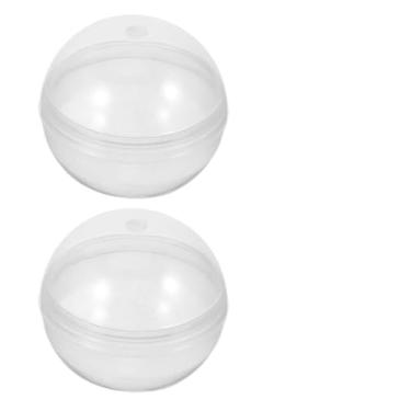 Imagem de Gatuida 100 bolas de plástico transparentes, chiclete transparente preenchível, 3 cm, para máquina de venda automática, artesanato infantil, armazenamento, ornamentos