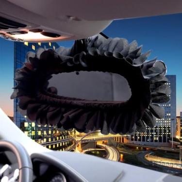Imagem de Capa de espelho retrovisor de carro, linda decoração de pétala interior automotivo elástico confortável protetor de espelho retrovisor acessórios decorativos (15)