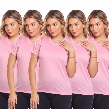 Imagem de Kit 5 Camisas Academia Esportiva Com Proteção Uv Feminina-Feminino