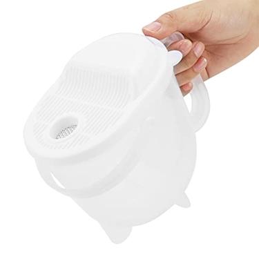 Imagem de Shipenophy Liminador de Lavar Arroz Grãos Multifuncionais e Lavador de Frutas Celler de Ferramentas para Feijão de Arroz Uvas Pequenos Tomates Resina Material 19x12x16cm