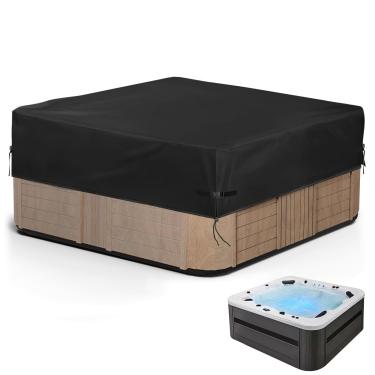 Imagem de Velfree Capa Quadrada Para Banheira De Hidromassagem, Resistente Banheira, Protetor Externo À Prova D'Água E Anti-Uv, Jacuzzi, Preta - 80 X Pol.