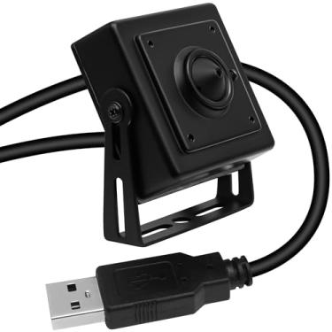 Imagem de SVPRO Câmera Usb - Webcam Hd 1080P Com Lente Pinhole, Grande Angular De 3,7 Mm, Baixo Lux Para Windows, Mac, Linux, Android