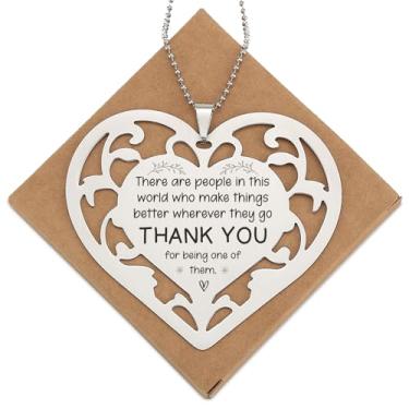 Imagem de Ornamento de coração, presente de agradecimento para professor, enfermeira, colega de trabalho, voluntário, placa de agradecimento para mulheres e homens, lembrança de gratidão para Ação de Graças