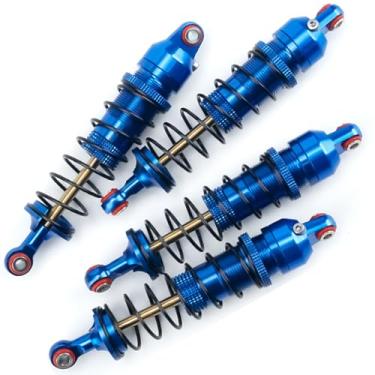 Imagem de BRKRC Aluminum 7075 Alloy Adjustable Spring Shock Absorber 89mm Threaded Damper for Tra-xxas 1:16 Mini Maxx 4WD Mini XRT VXL-3S Monster Truck Upgrades (Blue)