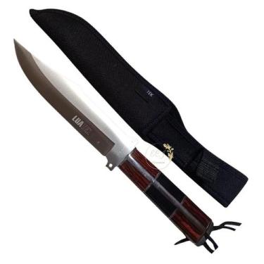 Imagem de Faca Esportiva Inteiriça Aço Inox 30Cm Com Bainha - Luatek