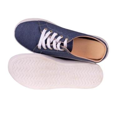 Imagem de Tênis Feminino Mule Babuche Calce Fácil - Tulip Shoes, Azul, 38