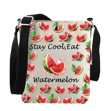Imagem de JNIAP Bolsa tiracolo Watermelon Party Gift Stay Cool Eat Watermelon Summer Fruit Lover Gift, Bolsa C Eat Watermelon