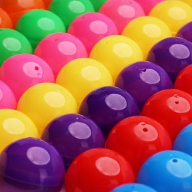 Imagem de Cápsulas redondas coloridas para máquina de venda automática de cápsulas vazias 500 peças 5 cm - cápsulas para máquina de chiclete, recipientes de lembrancinhas de festa a granel - Recheios de cesta