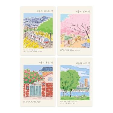 Imagem de Monolike A5 Stitch Line Note Seoul 4P B SET - Caderno acadêmico, caderno de linha, 48 páginas