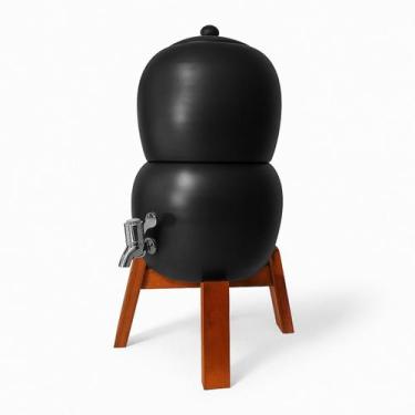 Imagem de Filtro De Barro Bebedouro Para Agua Filtrador Colmeia Preto - Artesana