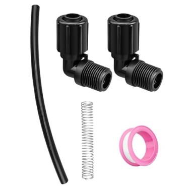 Imagem de Peças de clorador de piscina adequadas para alimentador automático/clorador 320 e 322 com conector de tubo NPT de 90 graus R172272 1/5.1 cm e tubo OD R172091 de 5/20.3 cm e suporte de tubo R171097