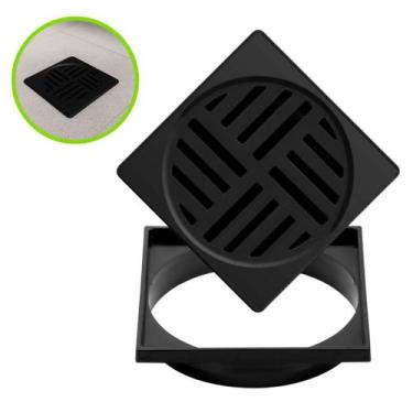 Imagem de Ralo Automático Inteligente 10cm Quadrado Veda Cheiro Black - Gpec