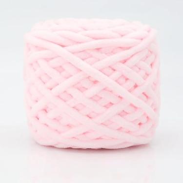 Imagem de Danselegant Bolas de gelo grossas premium kit de materiais DIY agulhas de crochê macias para cobertor cachecol chinelos linha hobby inverno quente (22 rosa claro)