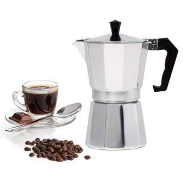 Imagem de Cafeteira Italiana Moka Original Alumínio 300 ml 6 Xícaras Marca Utimix/Cozinha Saúde e Bem‑Estar Clássica