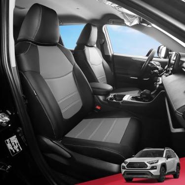 Imagem de FREESOO Capas de assento Toyota RAV4 - Capas de assento de carro de ajuste personalizado conjunto completo para Toyota RAV4 2019-2025 LE XLE Limited XLE Premium - Capas de assento SUV de couro