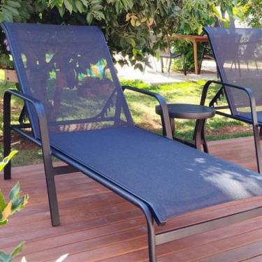 Imagem de Espreguiçadeira Sling Premium para Piscina de Alumínio Encosto Reguláv