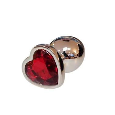 Imagem de Plug Anal Grande Tamanho G em Coração Vermelho sexshop