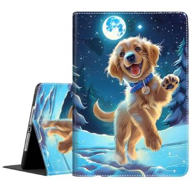 Imagem de Capa para Samsung Galaxy Tab S10 Plus 2024/ S9 Plus / S9 FE Plus 5G 12,4 polegadas 2023, capa com suporte inteligente multi-ângulo, hibernar/despertar automático para tablet S10+/S9+/S9 FE+, cachorro