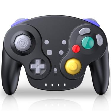 Imagem de Wireless Controller for Switch/Lite/Switch Online, NGC Style Pro Controller Compatible with PC/Steam - (Built-in Rumble) (Rechargeable) (NFC)- Black
