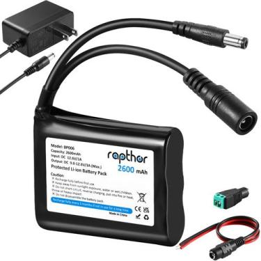 Imagem de Pacote de bateria recarregável rapthor 12V 2600mAh com carregador