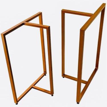 Imagem de Bases De Mesa Estilo Industrial Modelo T 75X60Cm 2Un-Cobre - Amadeus.M