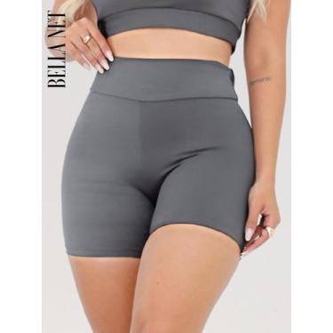 Imagem de Short legging Academia Fitness praia verão Feminino Curto liso - Bella