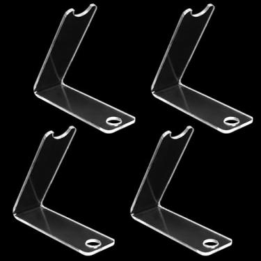 Imagem de Suporte de exibição de lápis transparente, 4 peças, suporte de caneta individual, organizador de rack para pincel de maquiagem, pincel de sobrancelha, delineador de sobrancelha, para uso doméstico no