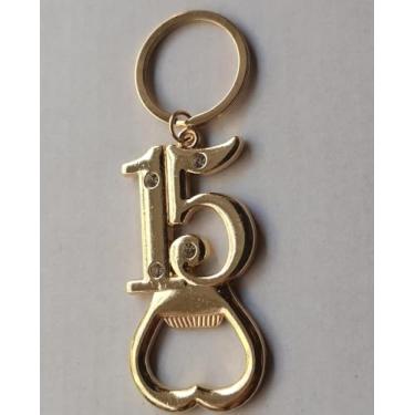 Imagem de Conjunto de 24 lembrancinhas de festa de aniversário de 15 anos para convidados, abridor de garrafas, strass a granel, 15 lembranças, abridor de presente para decoração de aniversário de 15 anos