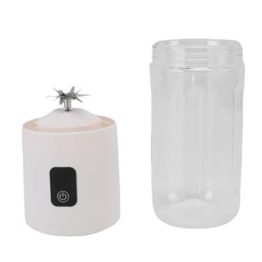 Imagem de Luqeeg Liquidificador Portátil com Espremedor, 500 Ml, Grande Capacidade, Bateria de Longa Duração, Opções Versáteis de Bebidas, Design Versátil, Copo Elétrico com USB (Branco)