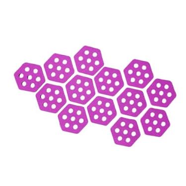 Imagem de Colaxi 12 peças de almofadas hexagonais para prancha de surfe, acessórios para deck, tapete antiderrapante para pranchas curtas, skimboards e surfe, Rosa