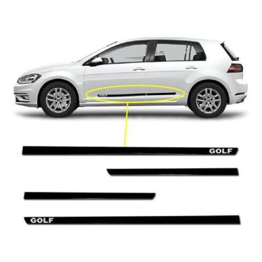 Imagem de Kit Friso Preto Lateral Central Personalizado Modelo Slim Golf 2007 a 