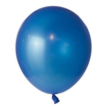Imagem de Balão Bexiga Metalizado 7" Redondo Látex Bello Festas c/ 50 un (Azul Escuro)