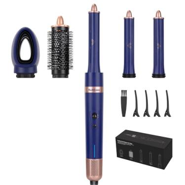 Imagem de Escova de ar quente e secador de cabelo 4 em 1 – Secador iônico sem escova de alta velocidade de 110.000 RPM para secagem rápida, ondulação, alisamento, adequado para todos os modeladores de cabelo