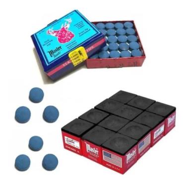 Imagem de 10 Sola Master 11 mm + 10 Giz master Grafit /Preto Sinuca , Bilhar - S