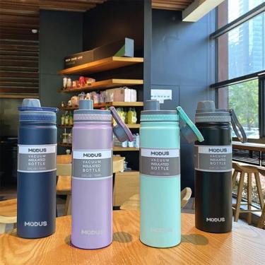 Imagem de Garrafa Térmica Café Suco Água Academia Passeio Camping Caminhada Aço 