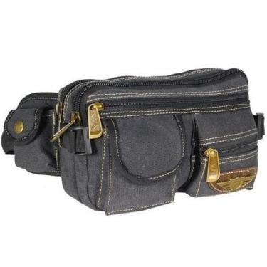 Imagem de Pochete Masculina Reforçada Bolsa Cintura De Lona Multiuso - Everstron