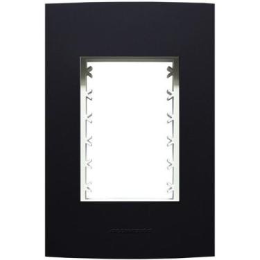 Imagem de Placa 4x2 3 Módulos Inova Pro Class Alumbra Preto Fosco