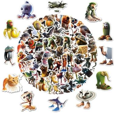 Imagem de 100 peças de adesivos italianos Brainrot, adesivos de decoração de Brainrot italiano para garrafas de água, pacote de adesivos de presente de aniversário italiano Brainrot vinil impermeável para