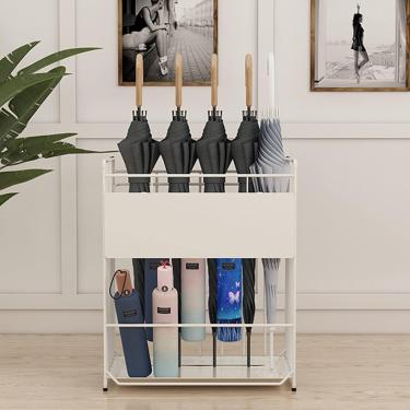 Imagem de Suporte Para Guarda-chuva Suporte De Guarda-chuva Extra Grande Suporte De Guarda-chuva Comercial De Alta Capacidade Para Porta Da Frente Varanda Do Saguão Suporte De Armazenamento De, White