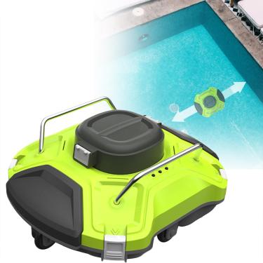 Imagem de Robô Aspirador De Piscina De 30 W, Aspirador De Piscina RobóTico Sem Fio, Estacionamento AutomáTico MáXimo De 180 Minutos, Aspirador De Piscina Para Piscina Plana Acima/Dentro Do Solo