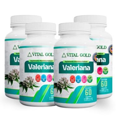 Imagem de VALERIANA - 500mg (60 Cápsulas) VITAL GOLD, 04 Unidade