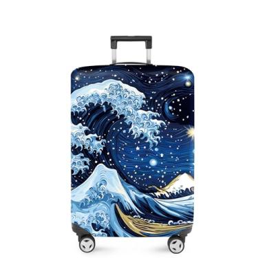 Imagem de ANNA QUEEN Capa de mala, protetor de mala, capa de viagem para bagagem de 45 a 81 cm, acessórios de viagem de elastano extensível e lavável, #20, S(fits 20-22inch suitcase)