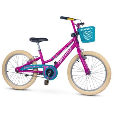 Imagem de Bicicleta Aro 20 Feminina Nathor Lovely Rosa/Azul Aro 20