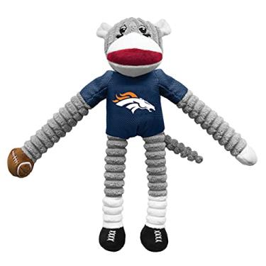 Imagem de Littlearth Brinquedo unissex para animais de estimação NFL Denver Broncos Sock Macaco, cor do time, tamanho único
