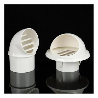 Imagem de Vent Cap, PVC Wall Ceiling Air Vent Ducting Ventilation Exhaust Grille Cover Home Tube Outlet 1PC(Type1-110mm)