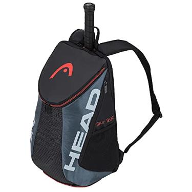 Imagem de HEAD Mochila de tênis Tour Team 2 raquetes com alças acolchoadas e compartimento para sapatos – preta/cinza