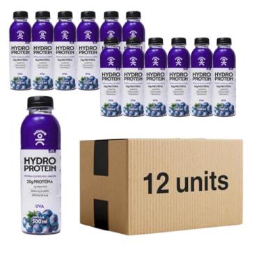 Imagem de Kit com 12 Bebidas MOVING Hydro Protein sabores 500ml – Hidratação + Proteína + Creatina (500 ml, Uva)