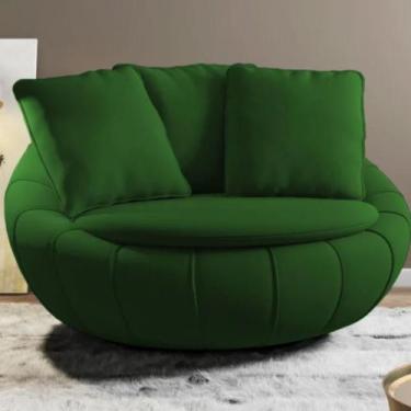 Imagem de Poltrona Sfera Base Giratória - Élpis Móveis - Molufan, Verde